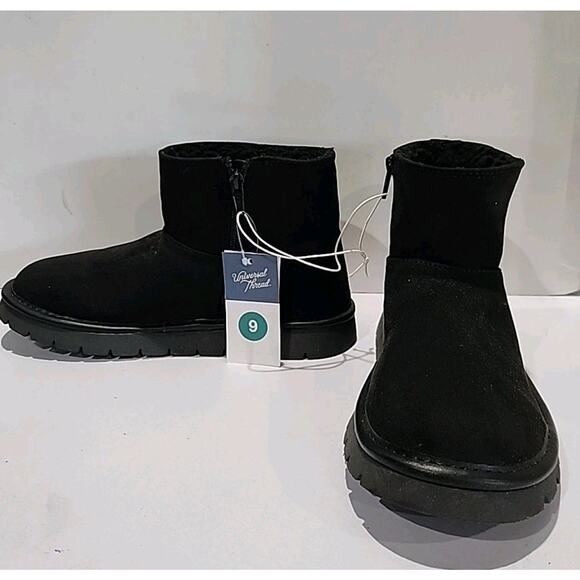 Universal Thread Women's Size 9 May Suede Boots Booties Black NWT - Picture 1 of 6